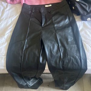 Black Faux Leather Pants Brand New